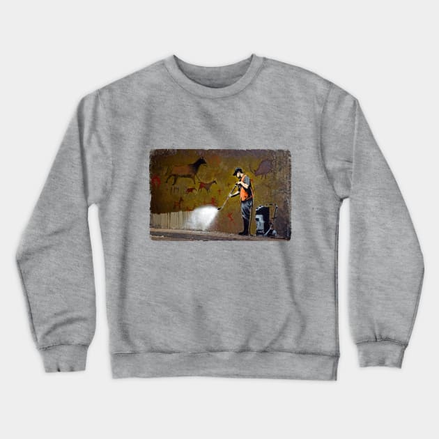 Council Worker by Banksy Crewneck Sweatshirt by Respire